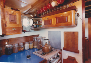 bespoke kitchen on the yacht